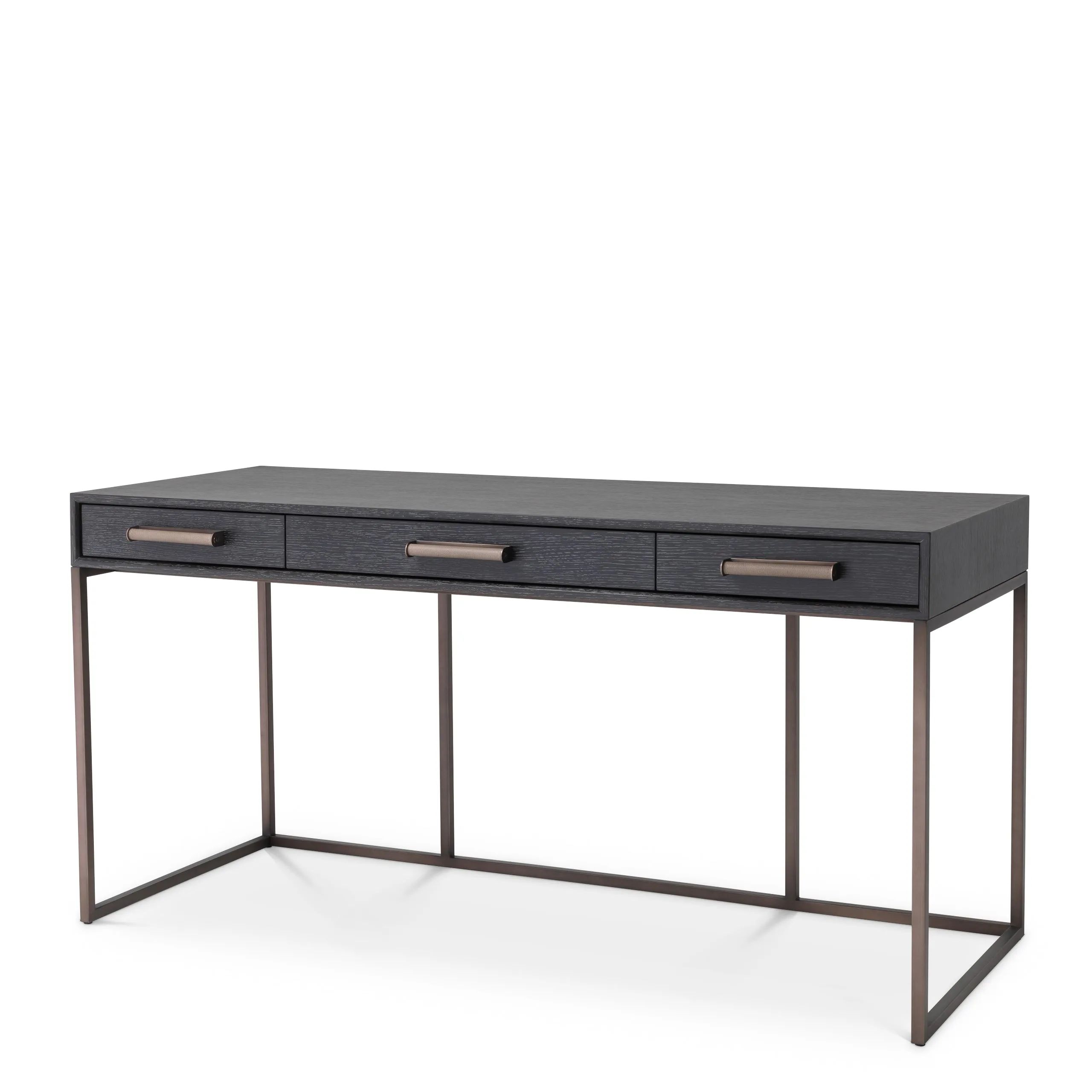 114215 - Desk Larsen charcoal grey oak veneer