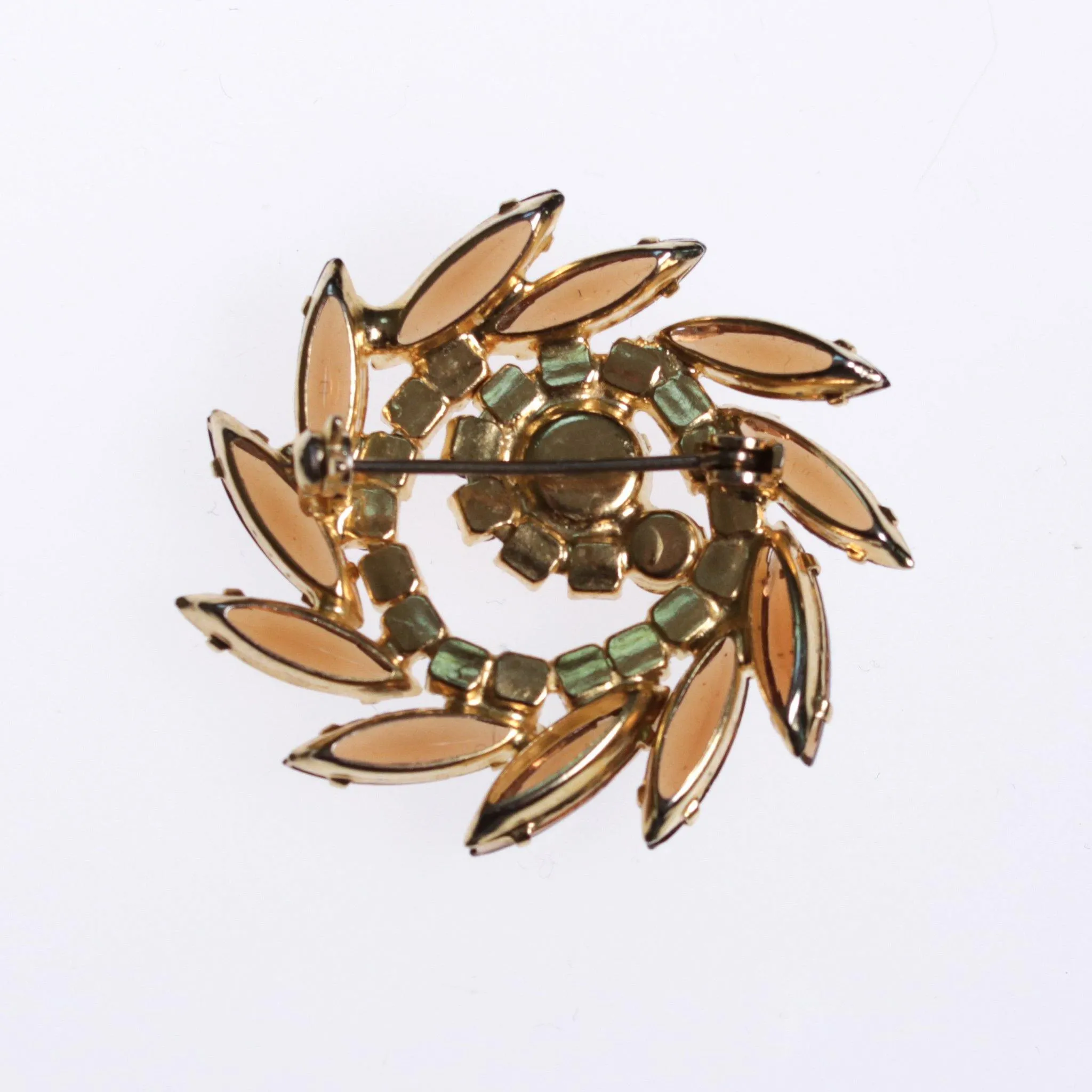 1950s Petite Juliana Amber Citrine Rhinestone