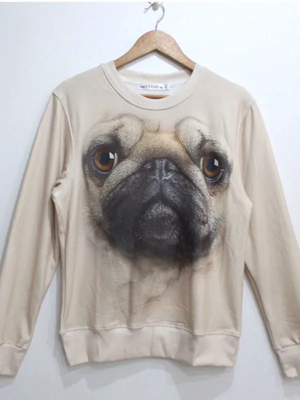 3D animal motifs sweatshirt