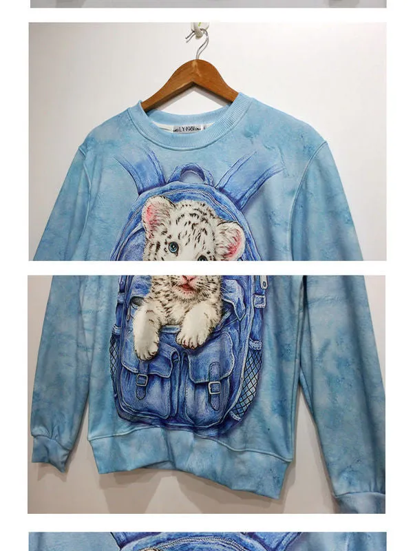 3D animal motifs sweatshirt