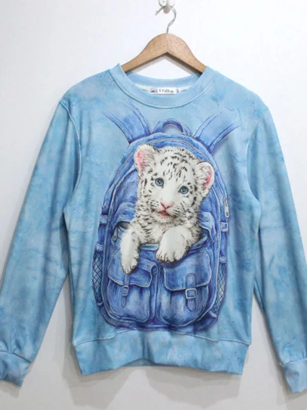 3D animal motifs sweatshirt