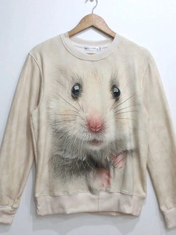 3D animal motifs sweatshirt