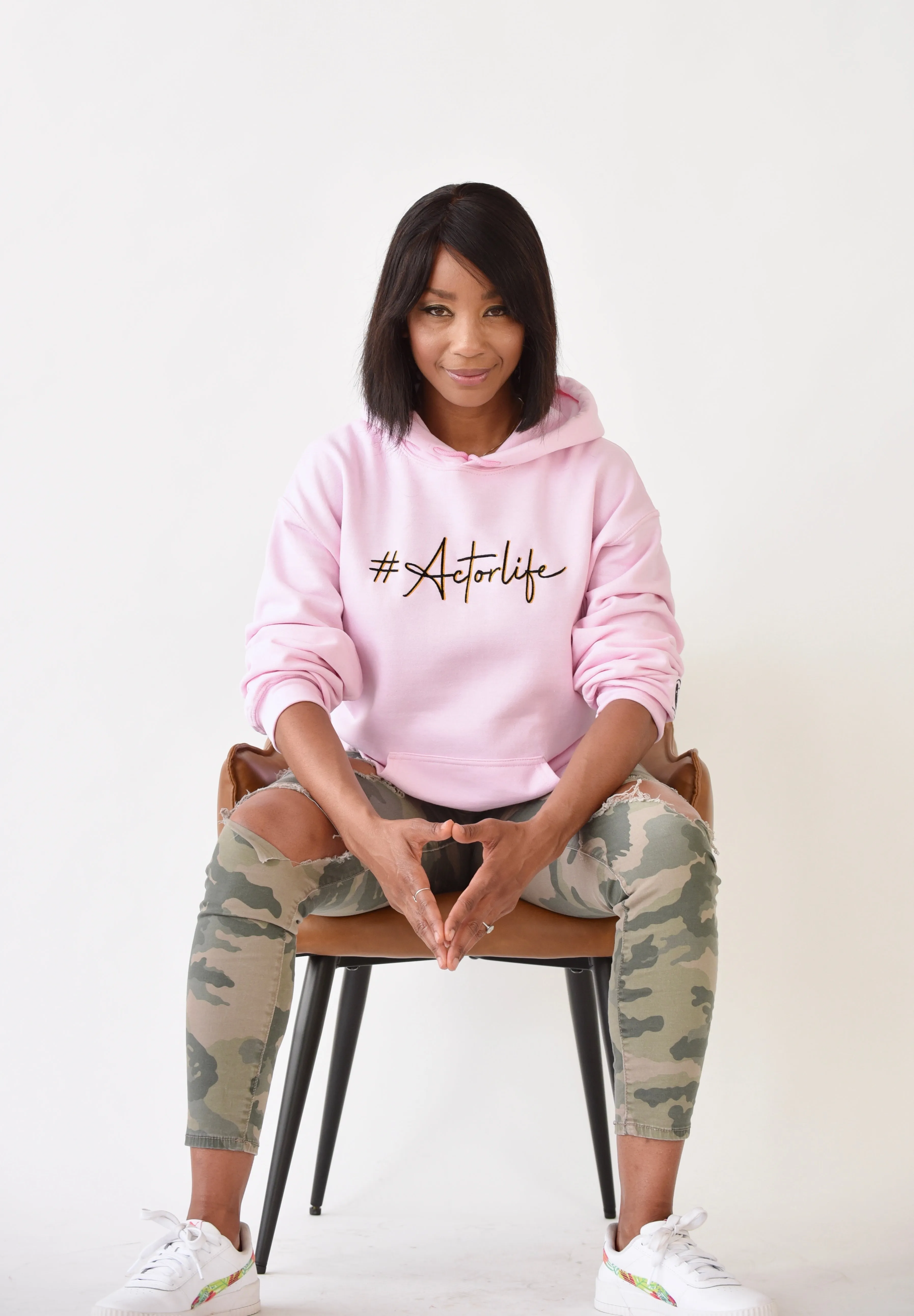 #Actorlife Cursive - Embroidered Staple Unisex Hoodie
