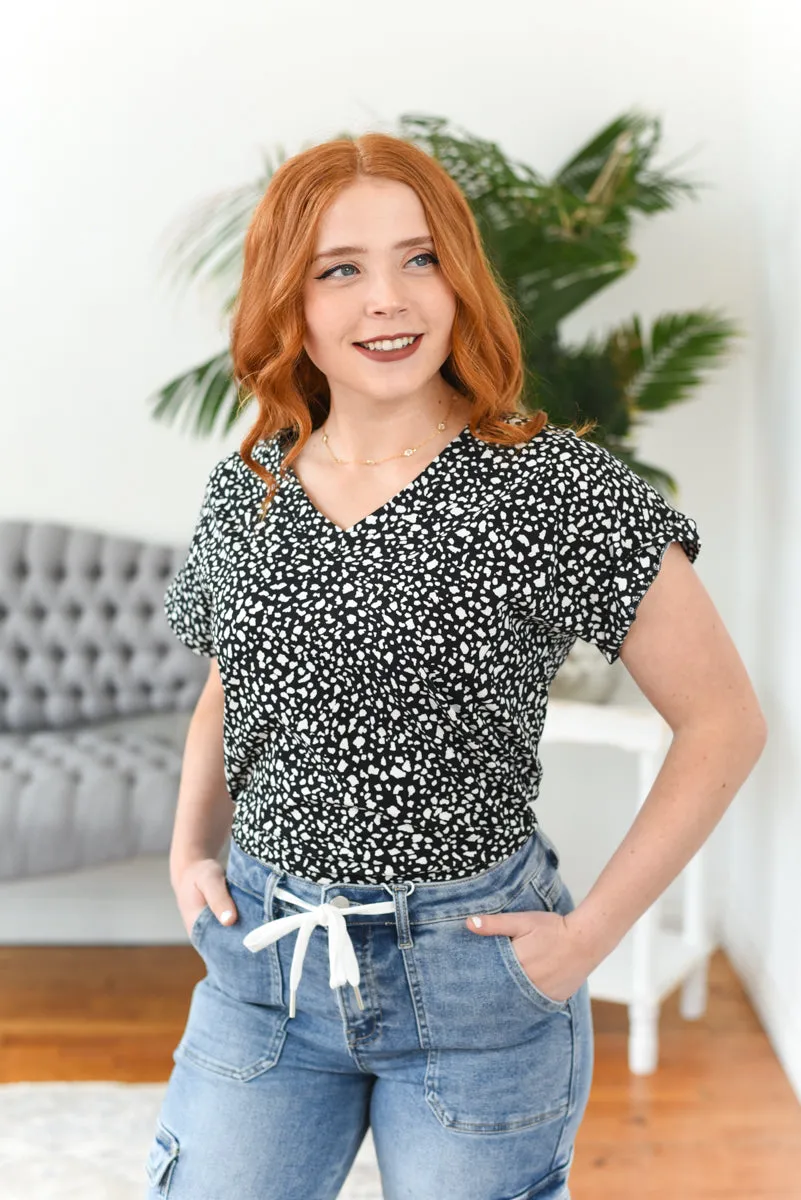 Andie Animal Print V-Neck Top FINAL SALE