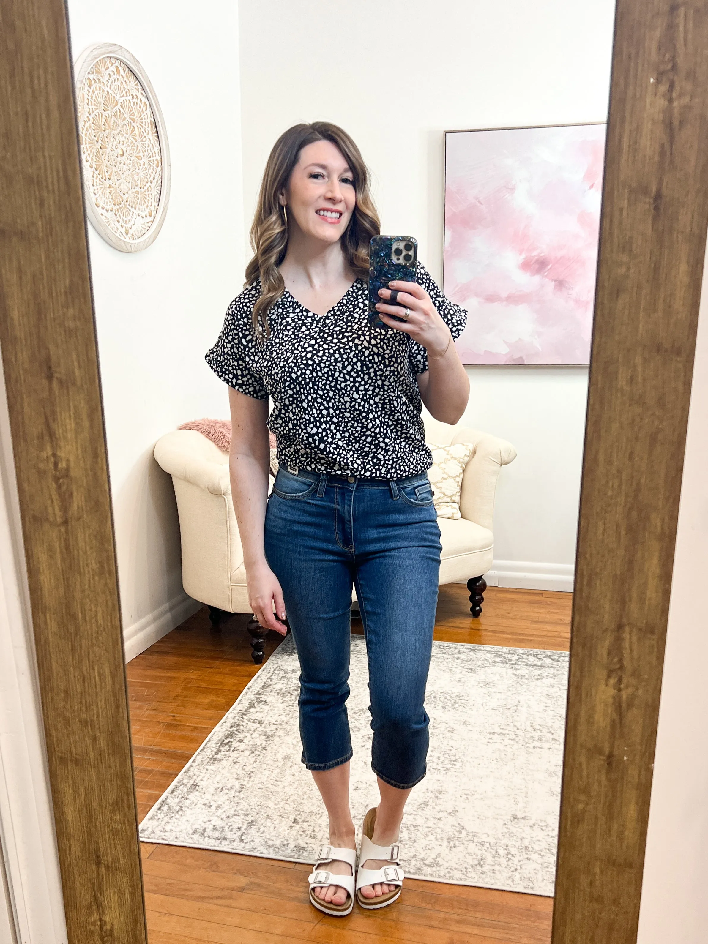 Andie Animal Print V-Neck Top FINAL SALE