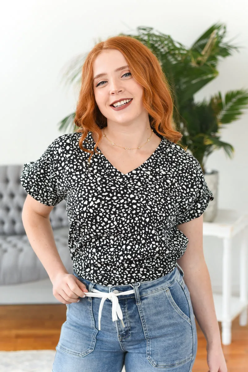 Andie Animal Print V-Neck Top FINAL SALE