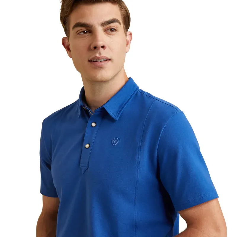 Ariat Mens Medal Polo Cobalt