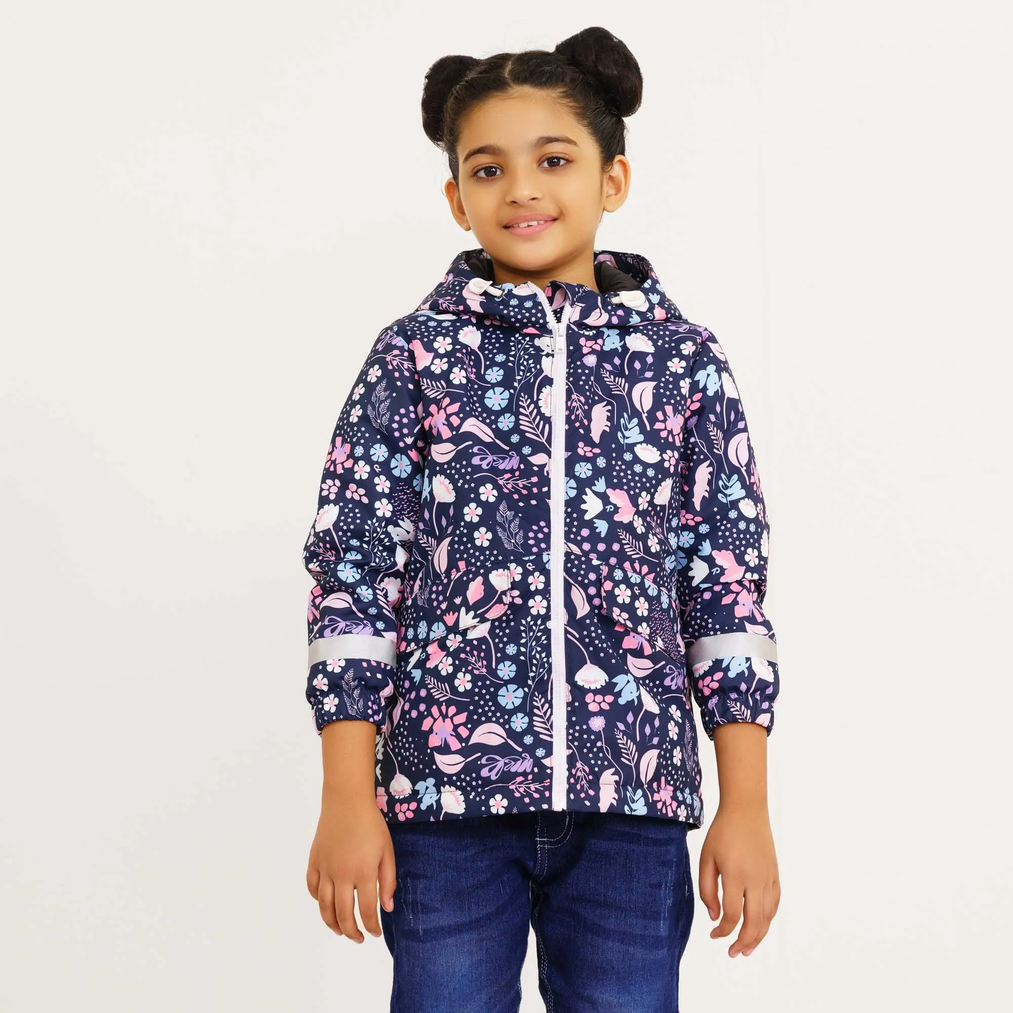 Baby Girls Printed Windbreaker