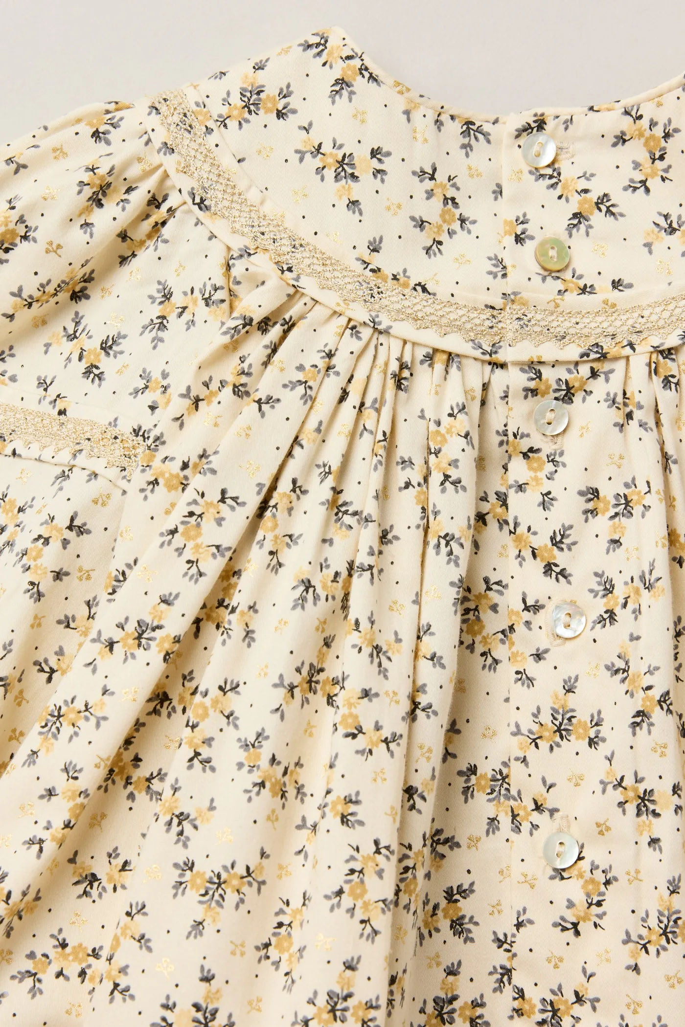Baby Plumcake Dress Golden Blossom