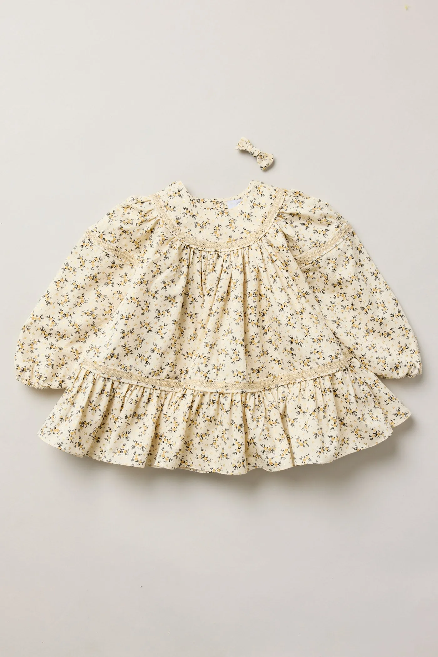Baby Plumcake Dress Golden Blossom