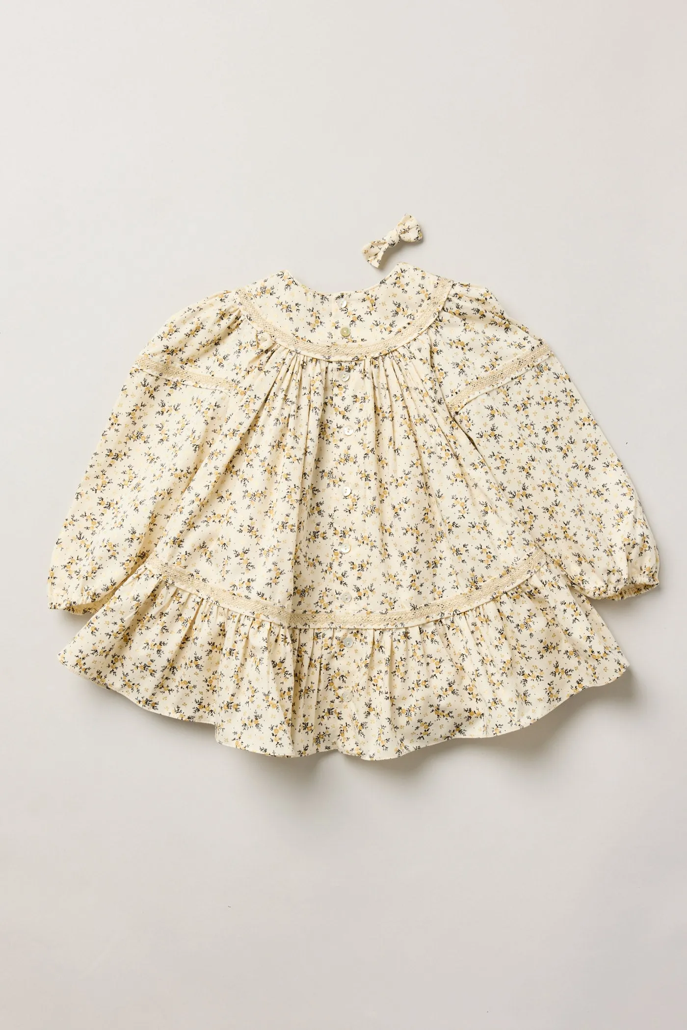 Baby Plumcake Dress Golden Blossom