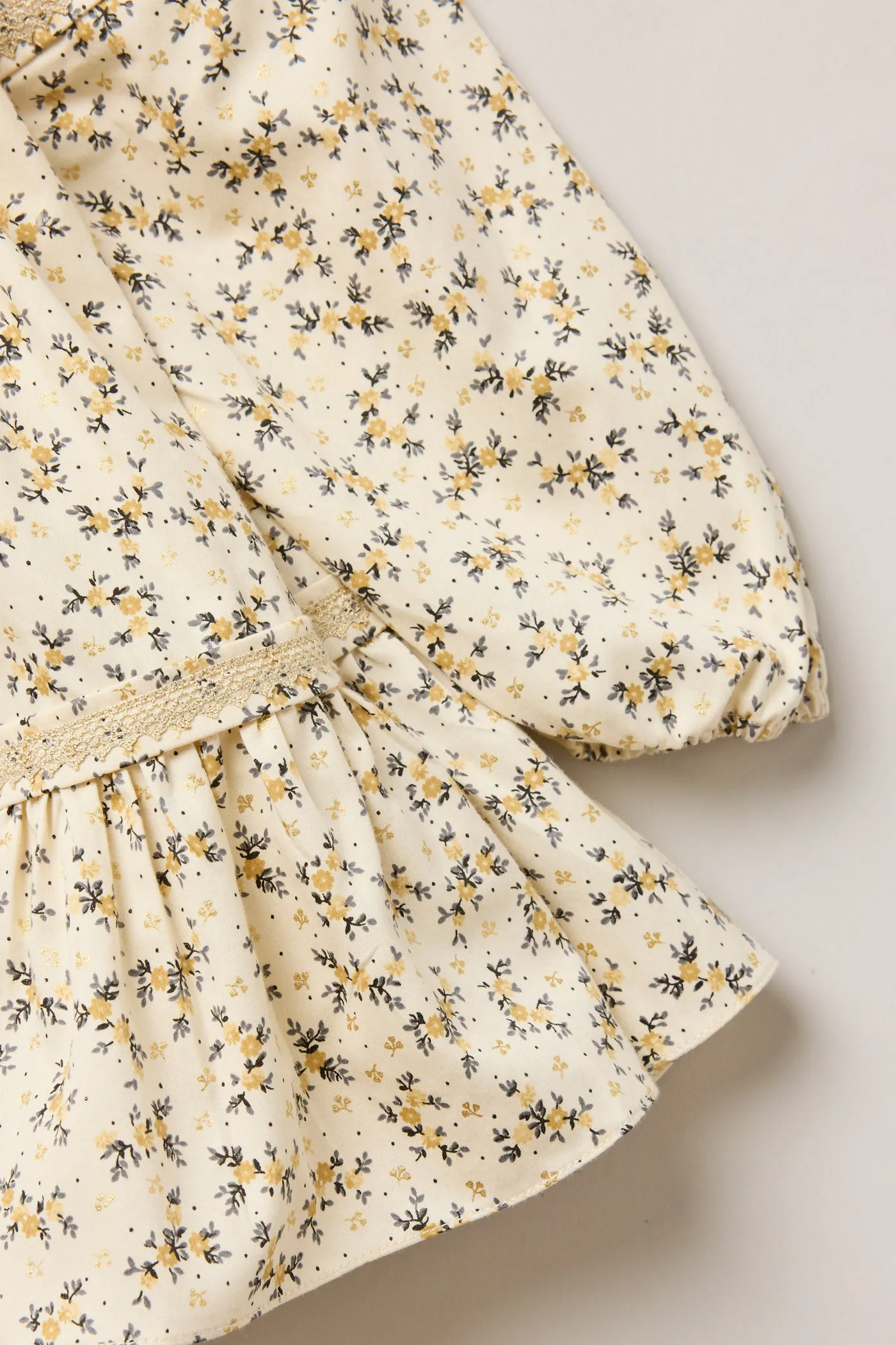 Baby Plumcake Dress Golden Blossom