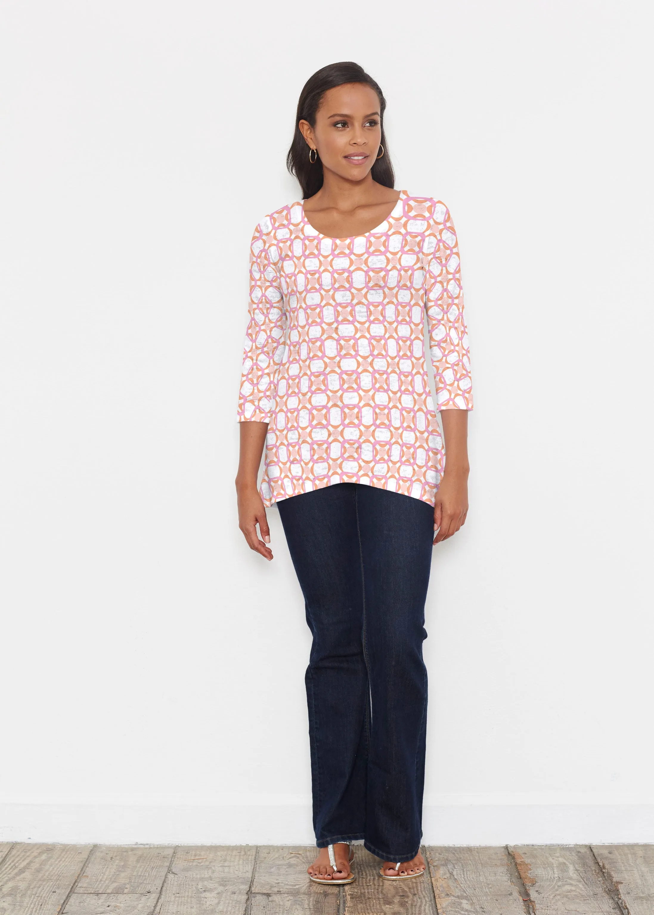 Bangles & Dots (8022) ~ Katherine Hi-Lo Thermal Tunic