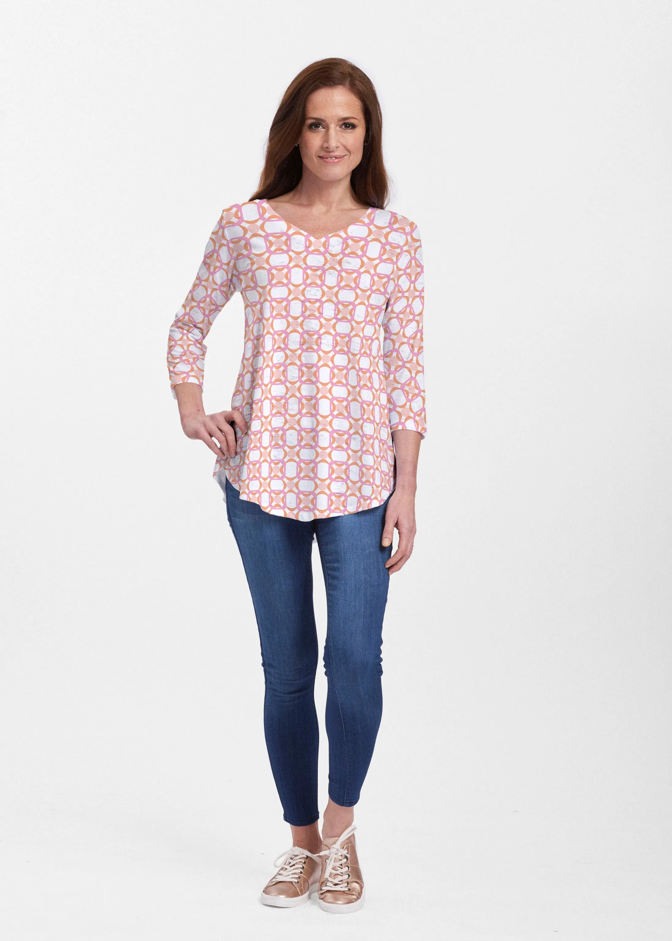 Bangles & Dots (8022) ~ V-neck Flowy Tunic
