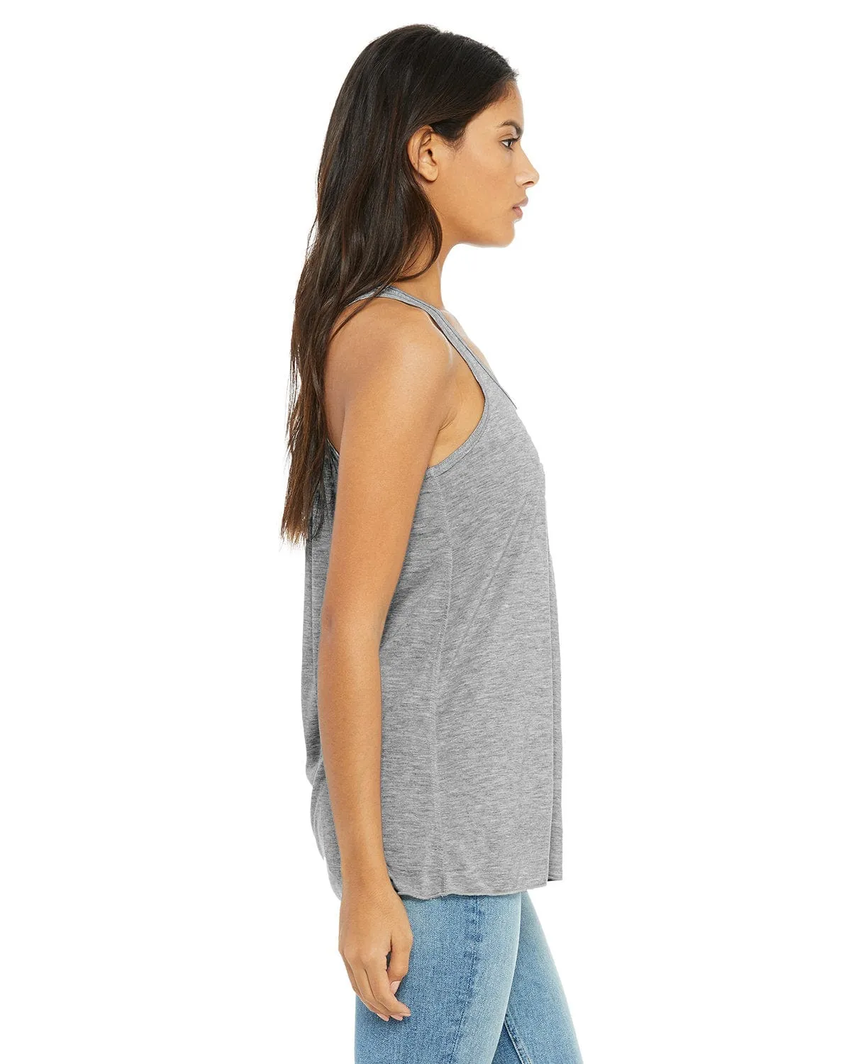 Bella Canvas Ladies Flowy Racerback Tank | Athletic Heather