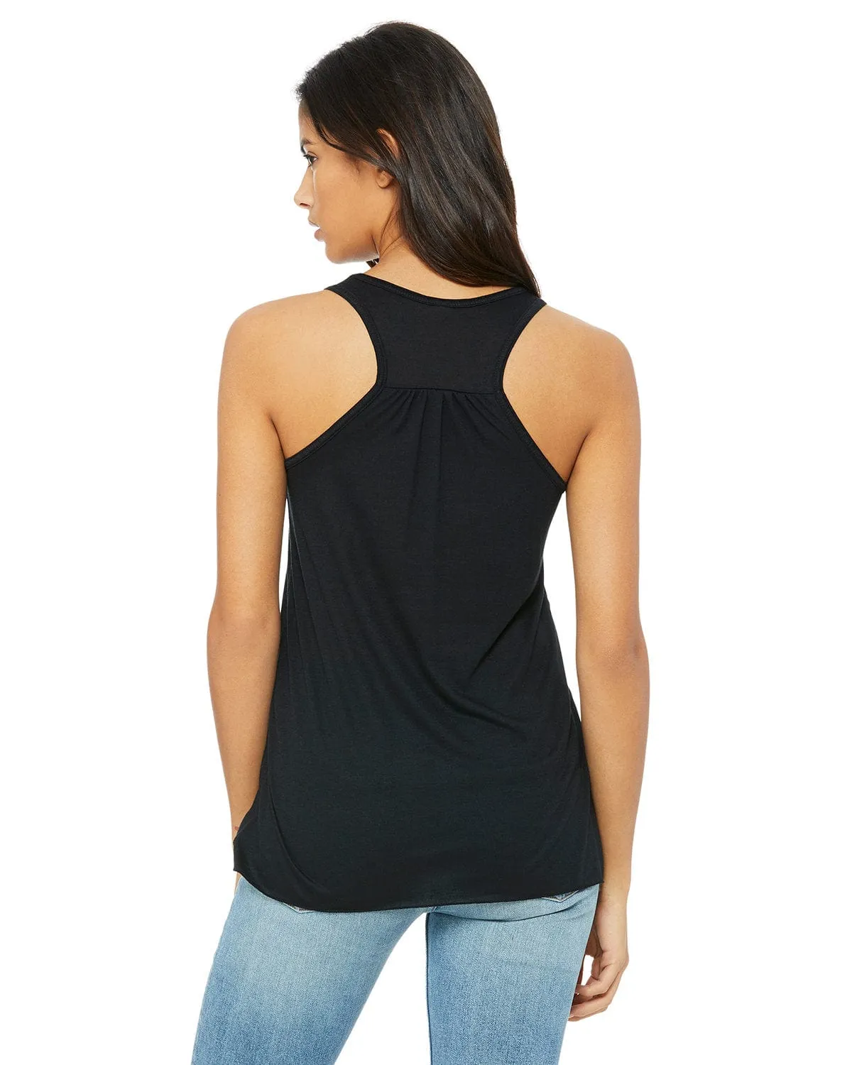 Bella Canvas Ladies Flowy Racerback Tank | Black