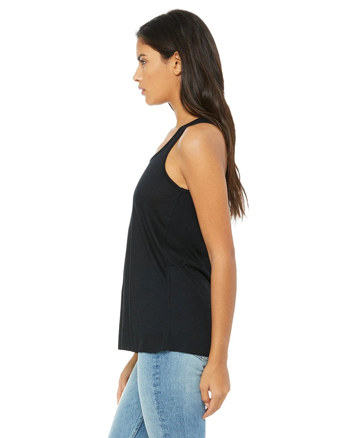 Bella Canvas Ladies Flowy Racerback Tank | Black