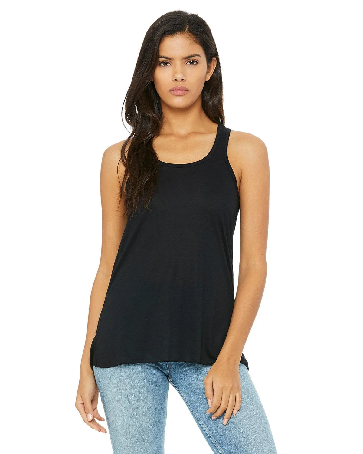 Bella Canvas Ladies Flowy Racerback Tank | Black