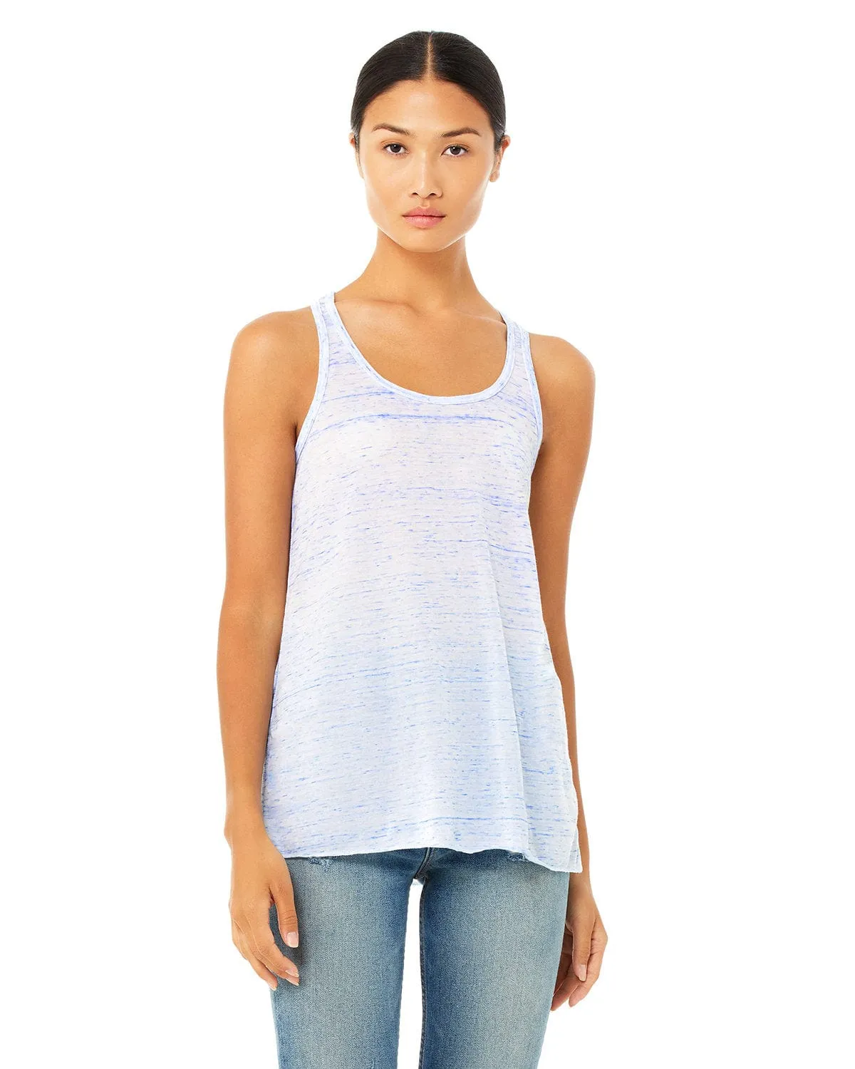 Bella Canvas Ladies Flowy Racerback Tank | Blue Marble