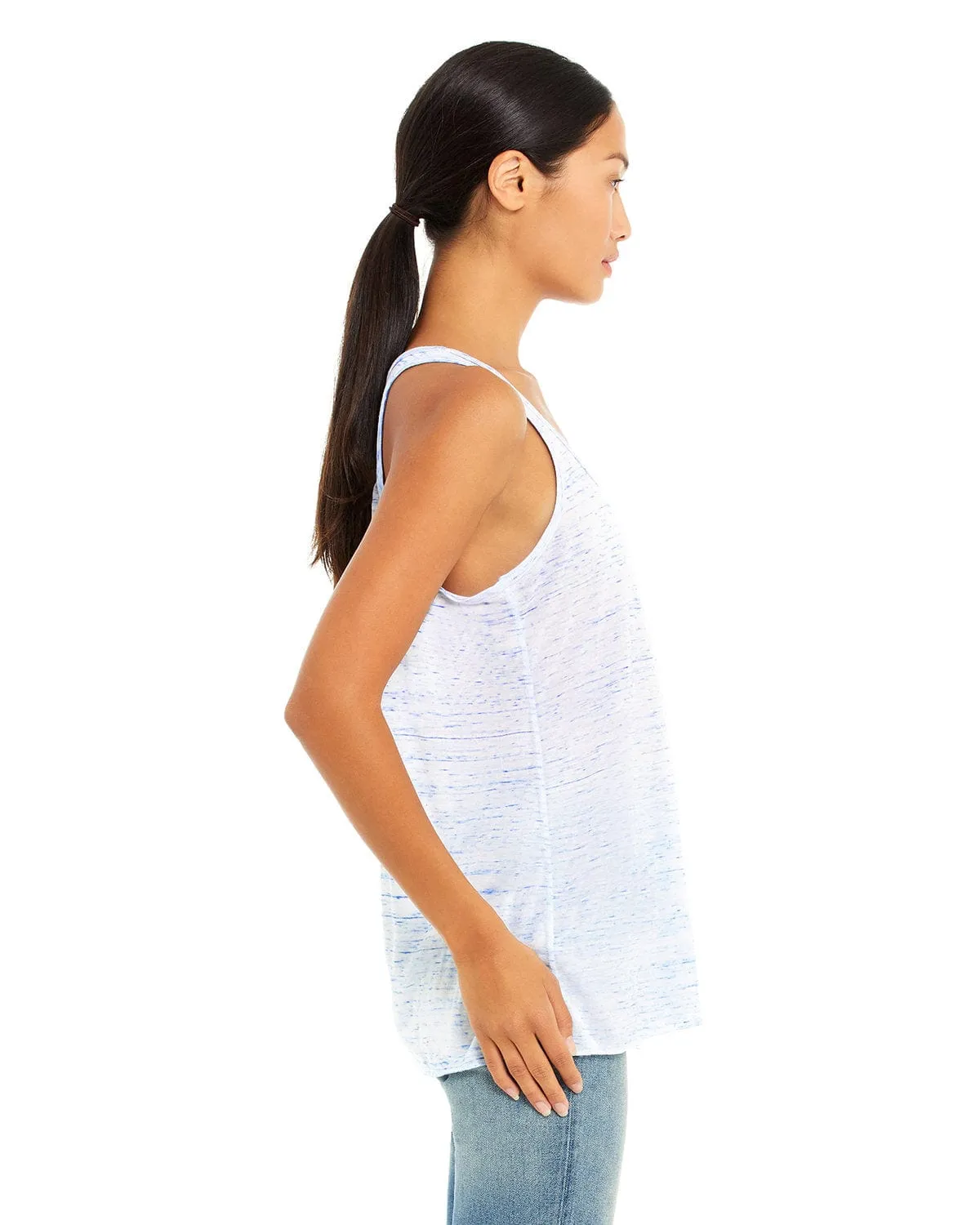 Bella Canvas Ladies Flowy Racerback Tank | Blue Marble