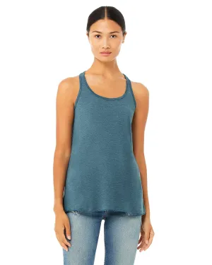 Bella Canvas Ladies Flowy Racerback Tank | Hthr Deep Teal