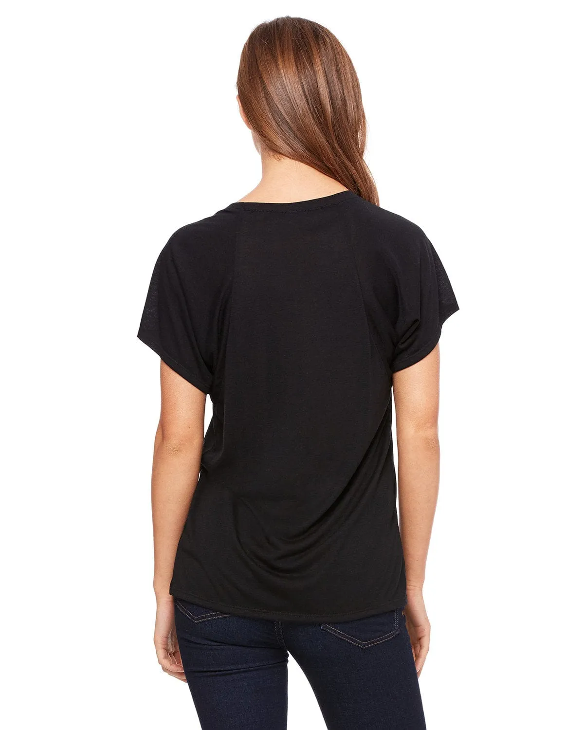 Bella Canvas Ladies Flowy Raglan T-Shirt | Black