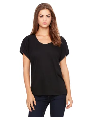 Bella Canvas Ladies Flowy Raglan T-Shirt | Black