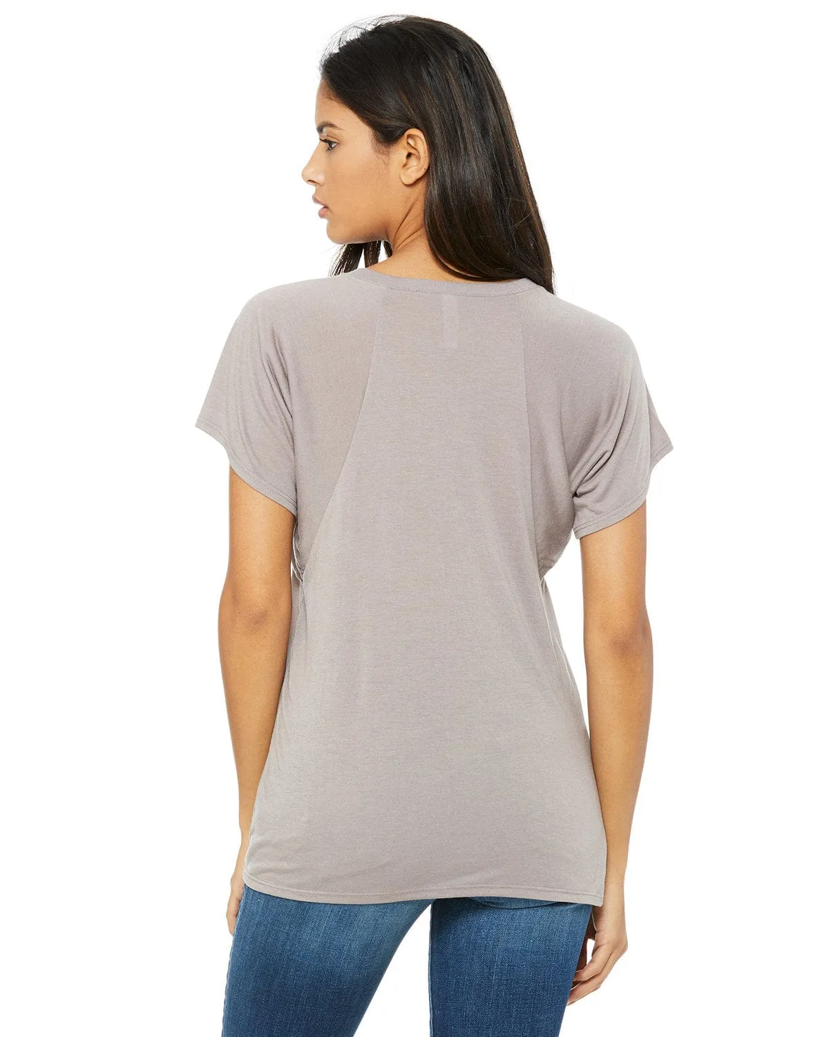 Bella Canvas Ladies Flowy Raglan T-Shirt | Pebble