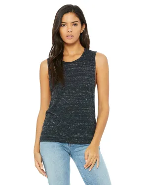Bella Canvas Ladies Flowy Scoop Muscle Tank | Black Marble