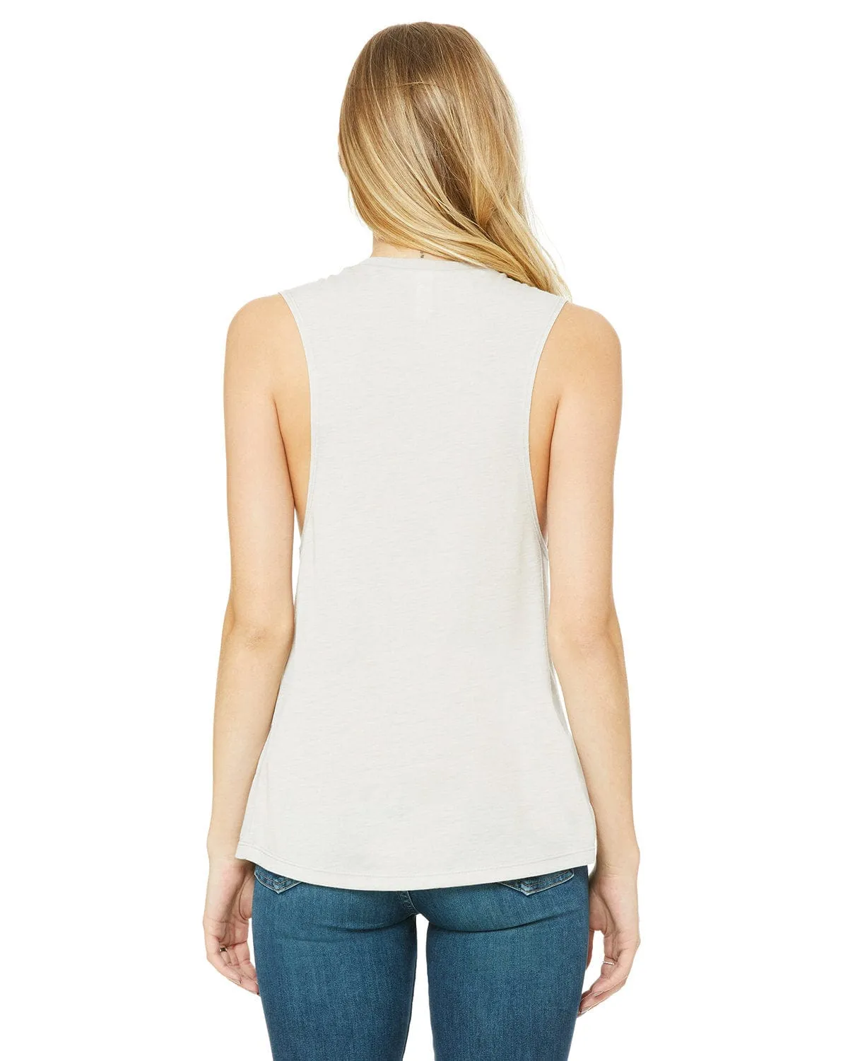 Bella Canvas Ladies Flowy Scoop Muscle Tank | Heather Dust