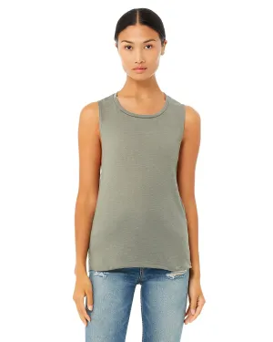 Bella Canvas Ladies Flowy Scoop Muscle Tank | Heather Stone