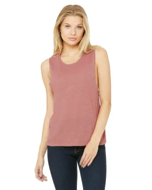 Bella Canvas Ladies Flowy Scoop Muscle Tank | Mauve Slub