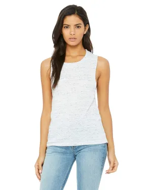 Bella Canvas Ladies Flowy Scoop Muscle Tank | White Marble