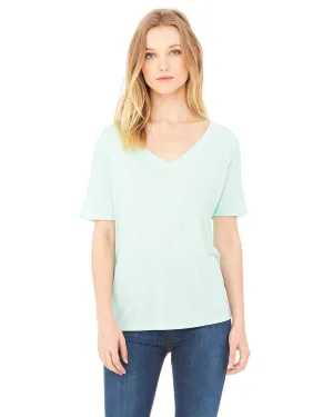 Bella Canvas Ladies Flowy Simple V-Neck T-Shirt | Mint