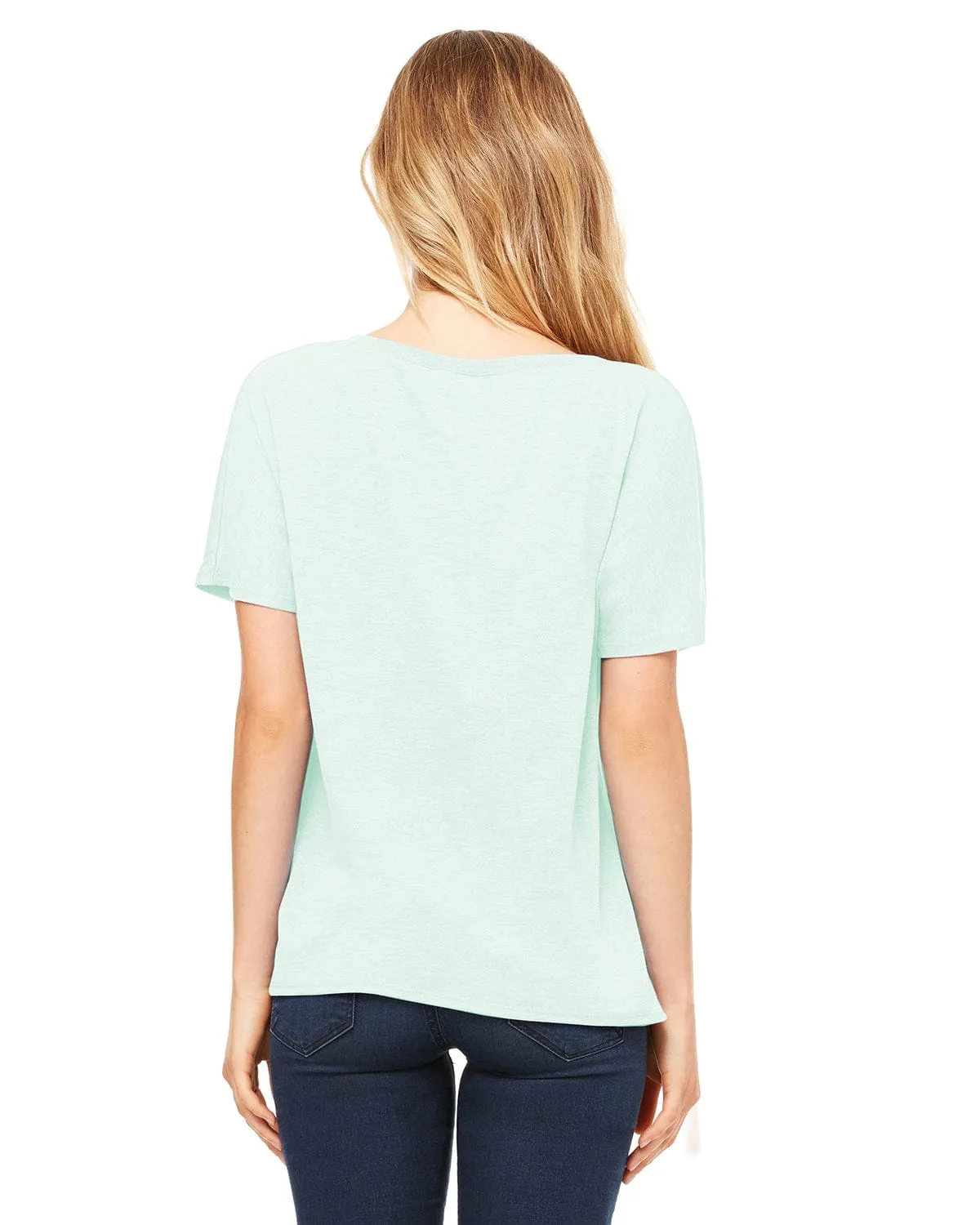 Bella Canvas Ladies Flowy Simple V-Neck T-Shirt | Mint
