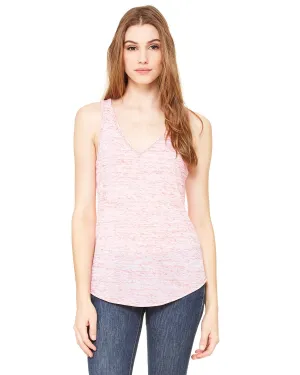 Bella Canvas Ladies Flowy V-Neck Tank | Red Marble