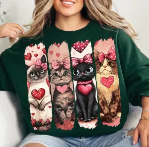 Bella or Gildan Retro Cats Sweatshirt/ Youth and Adult Sizes