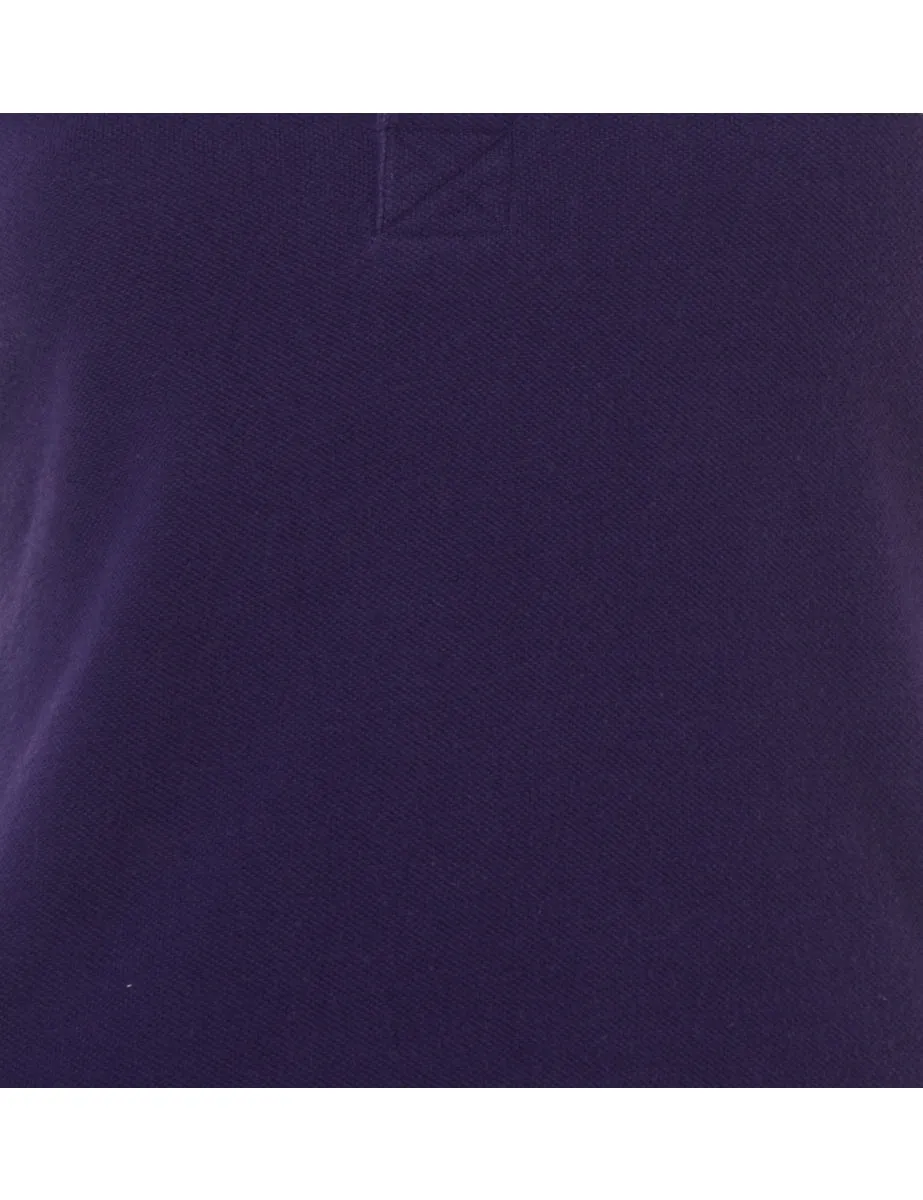 Beyond Retro Label Eva Polo Vest Purple With A Button Front Neck