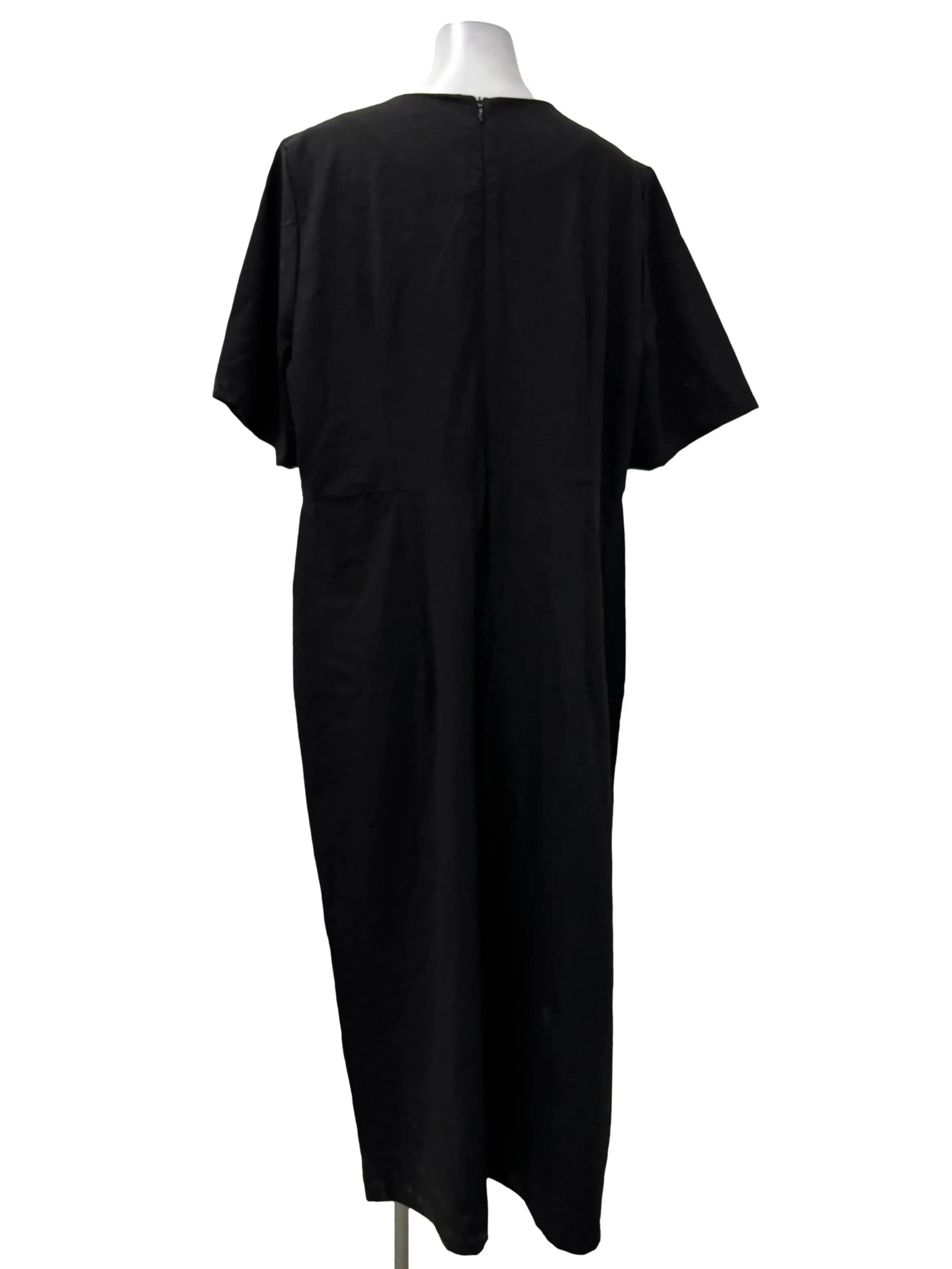 Black Roundneck Flowy Jumpsuit