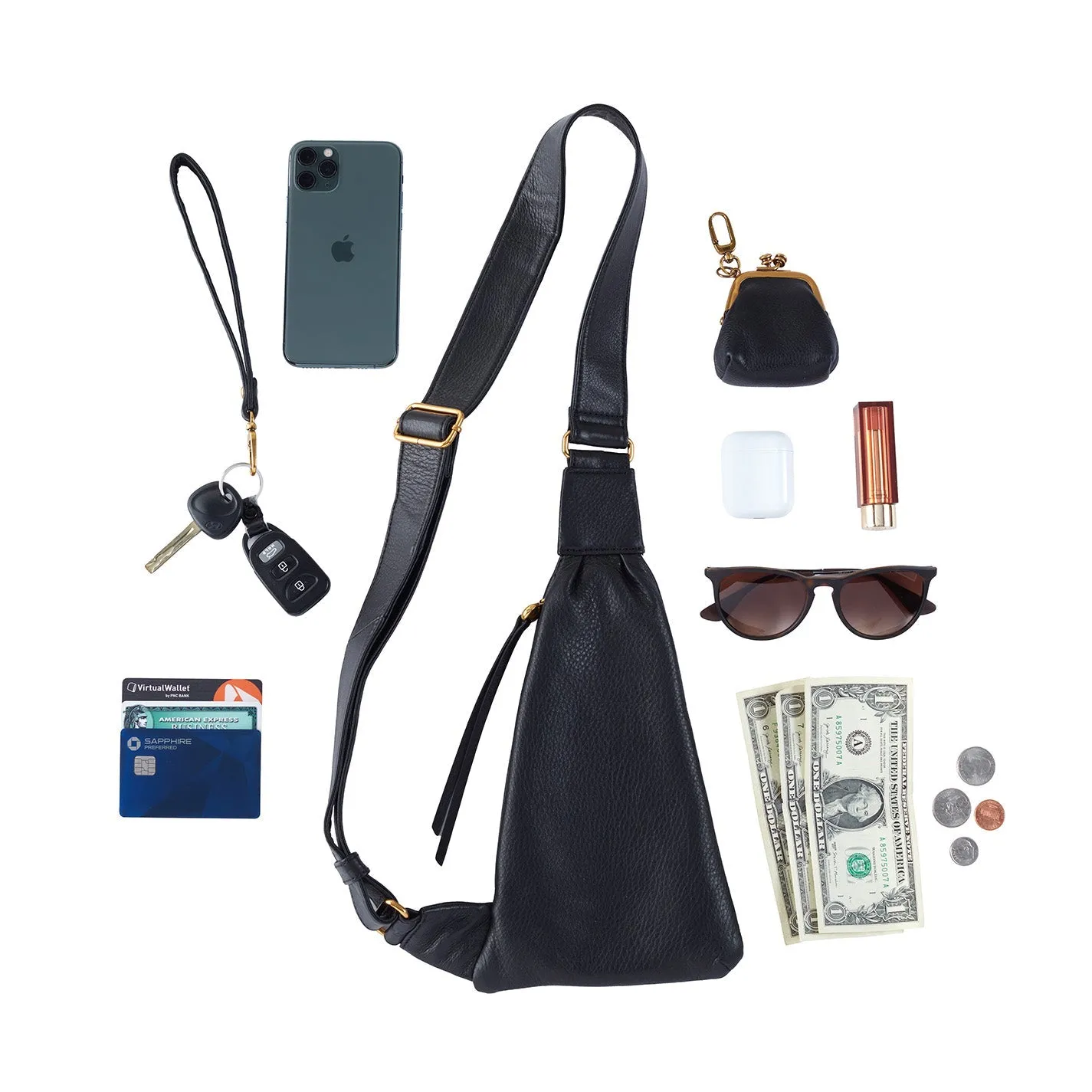Bodhi Sling In Pebbled Leather - Taupe