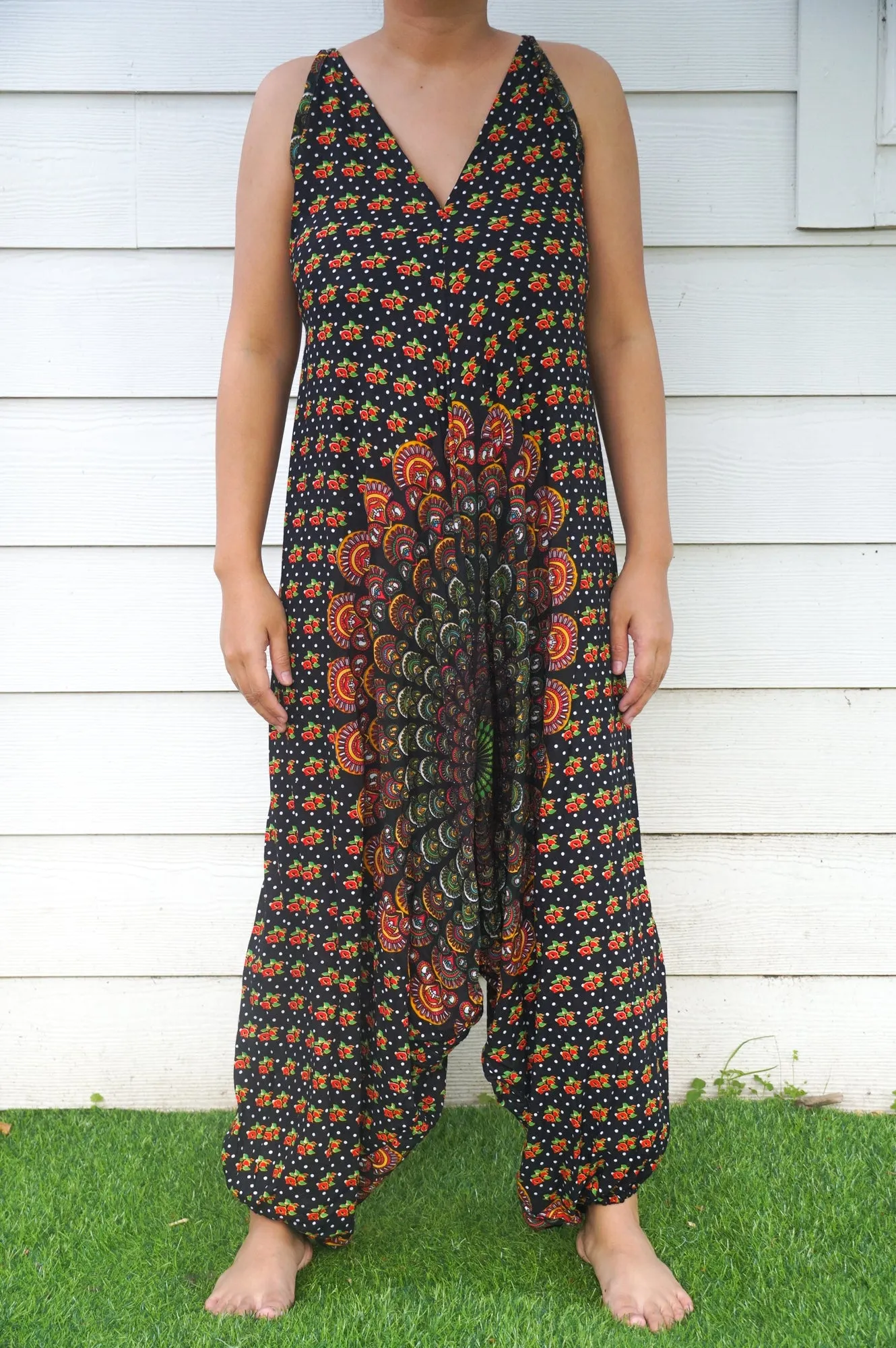 Bohemian Harem Jumpsuit- Black Chakra