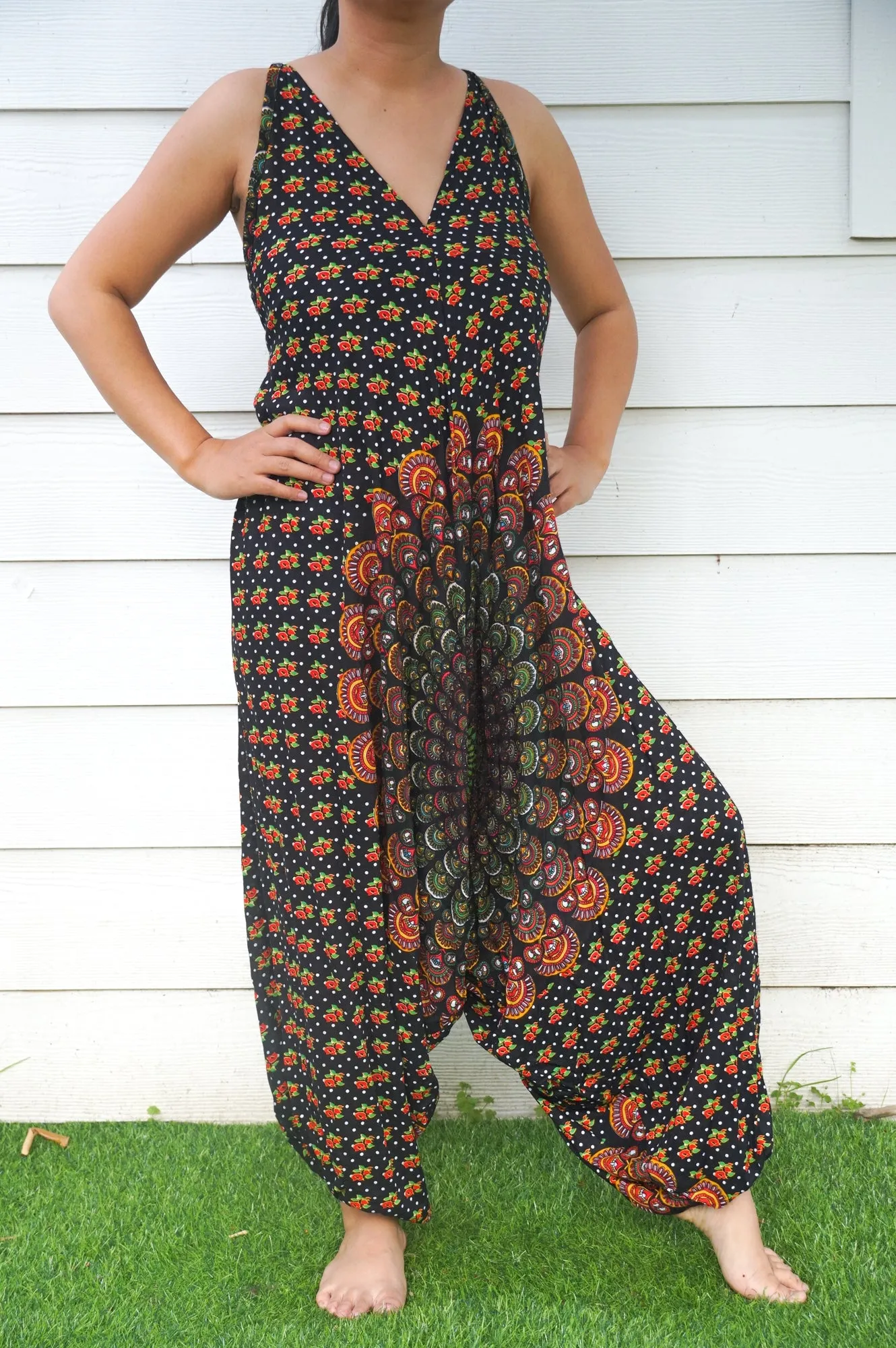 Bohemian Harem Jumpsuit- Black Chakra
