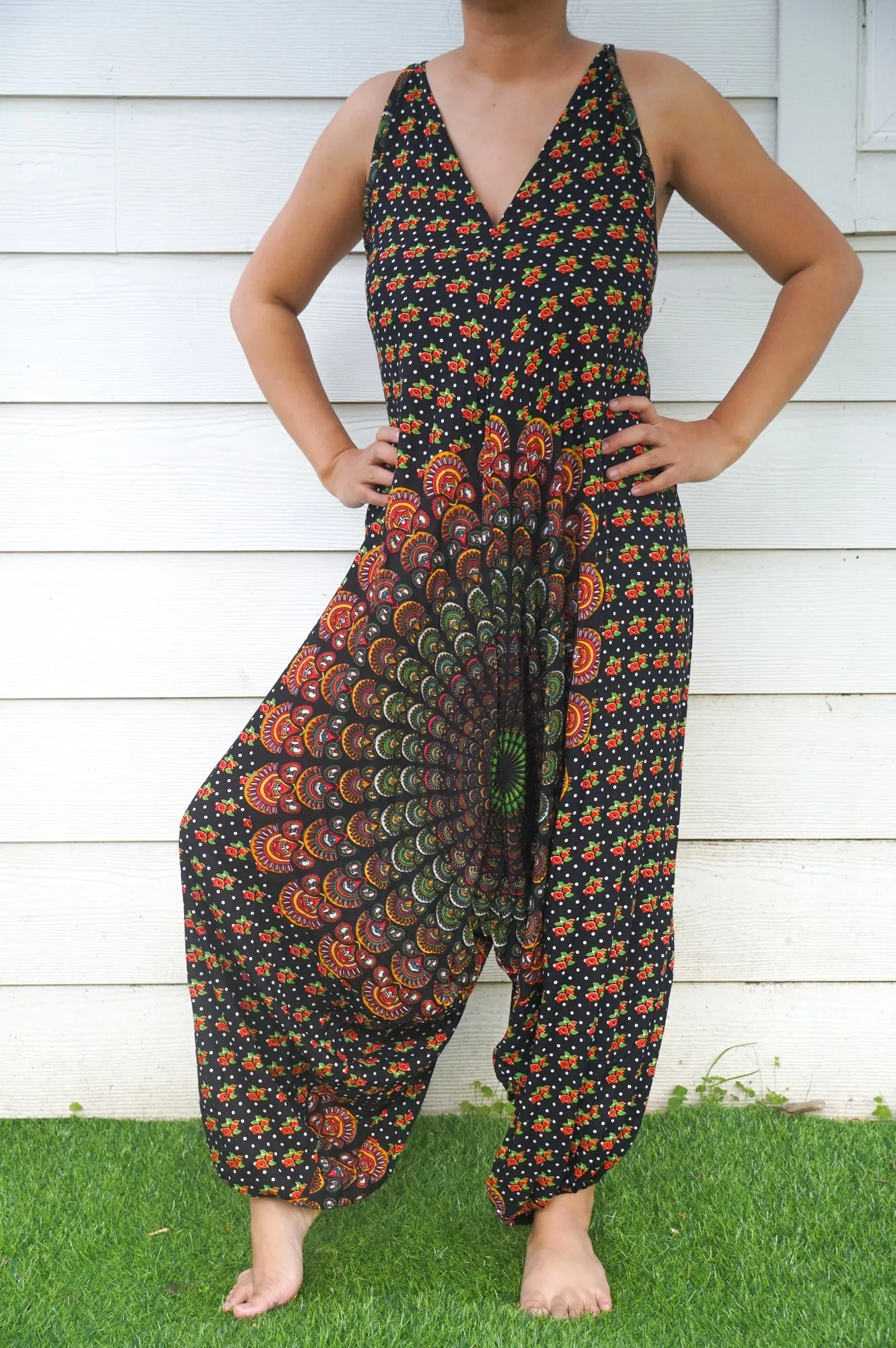 Bohemian Harem Jumpsuit- Black Chakra