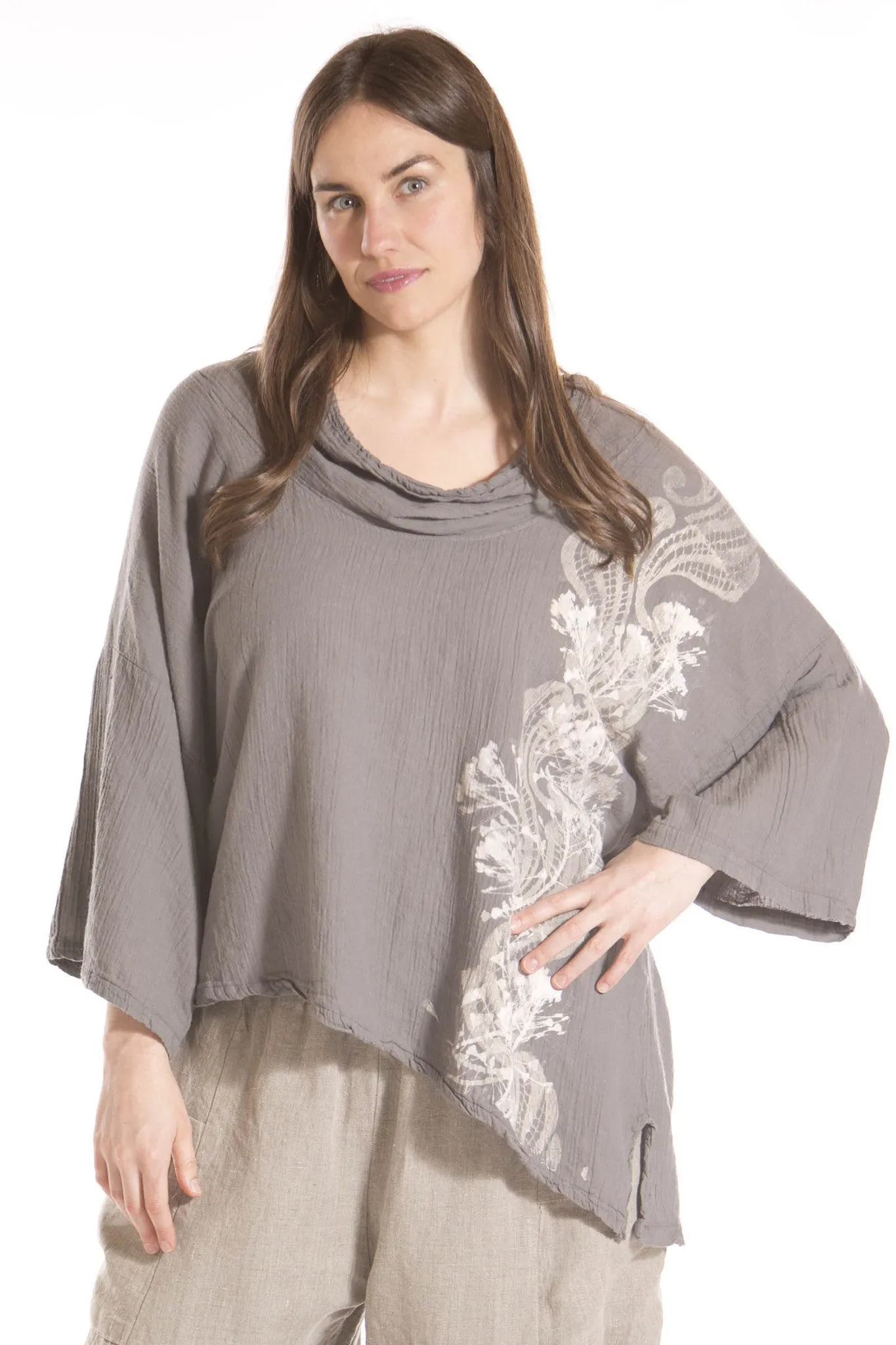 Breezy Angle Top Printed