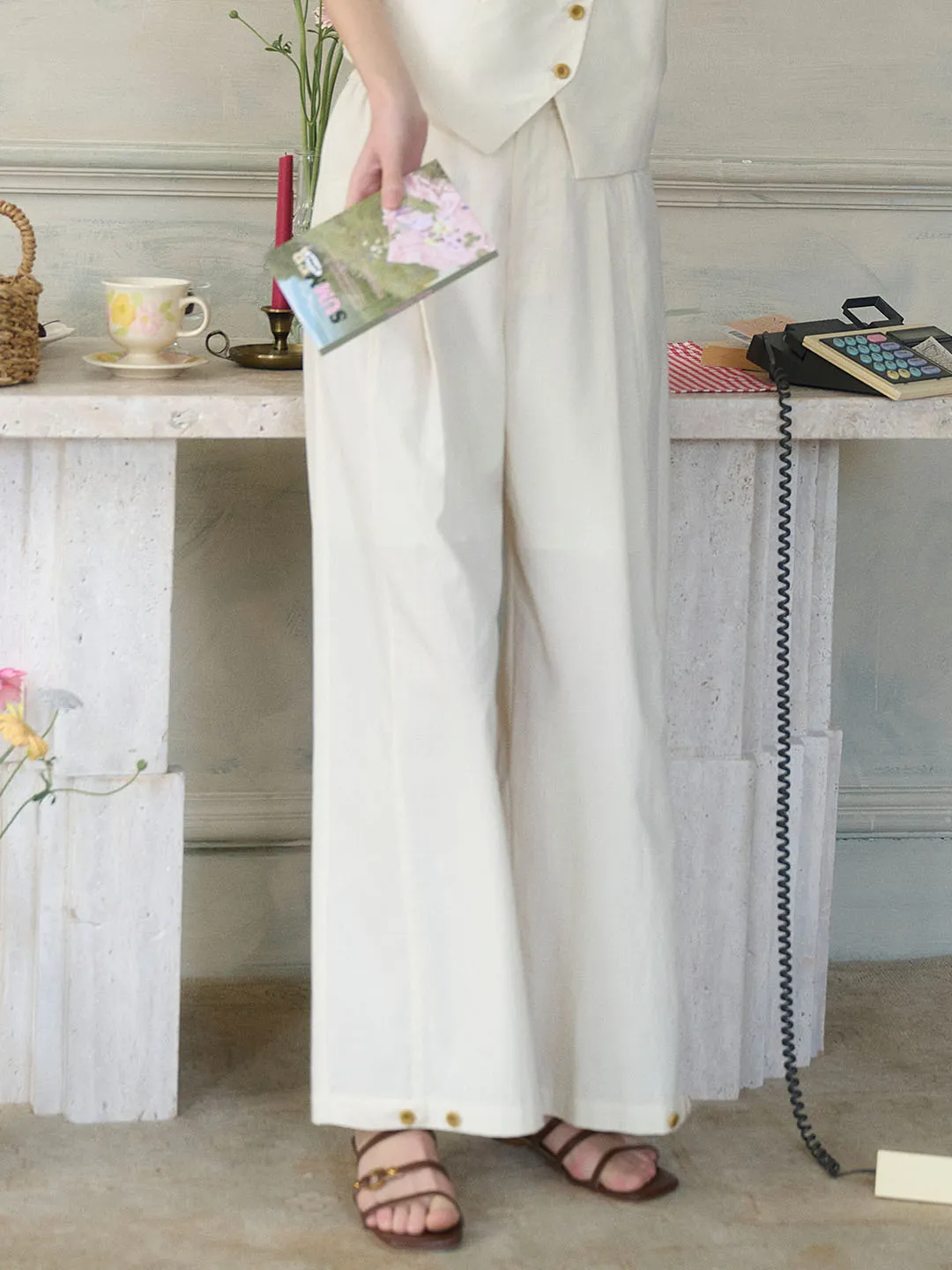 Briella Casual High-waisted Straight Trousers
