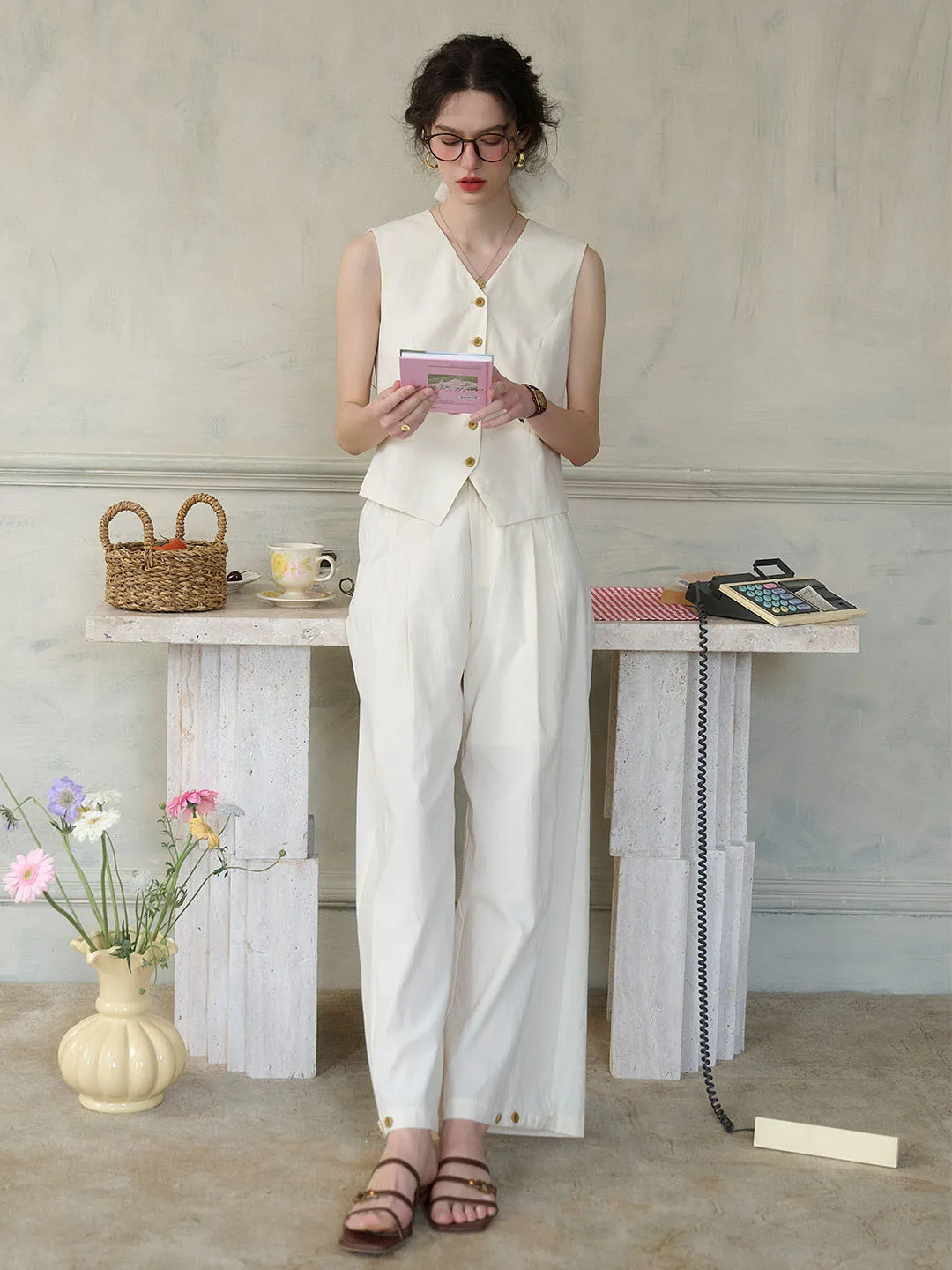 Briella Casual High-waisted Straight Trousers
