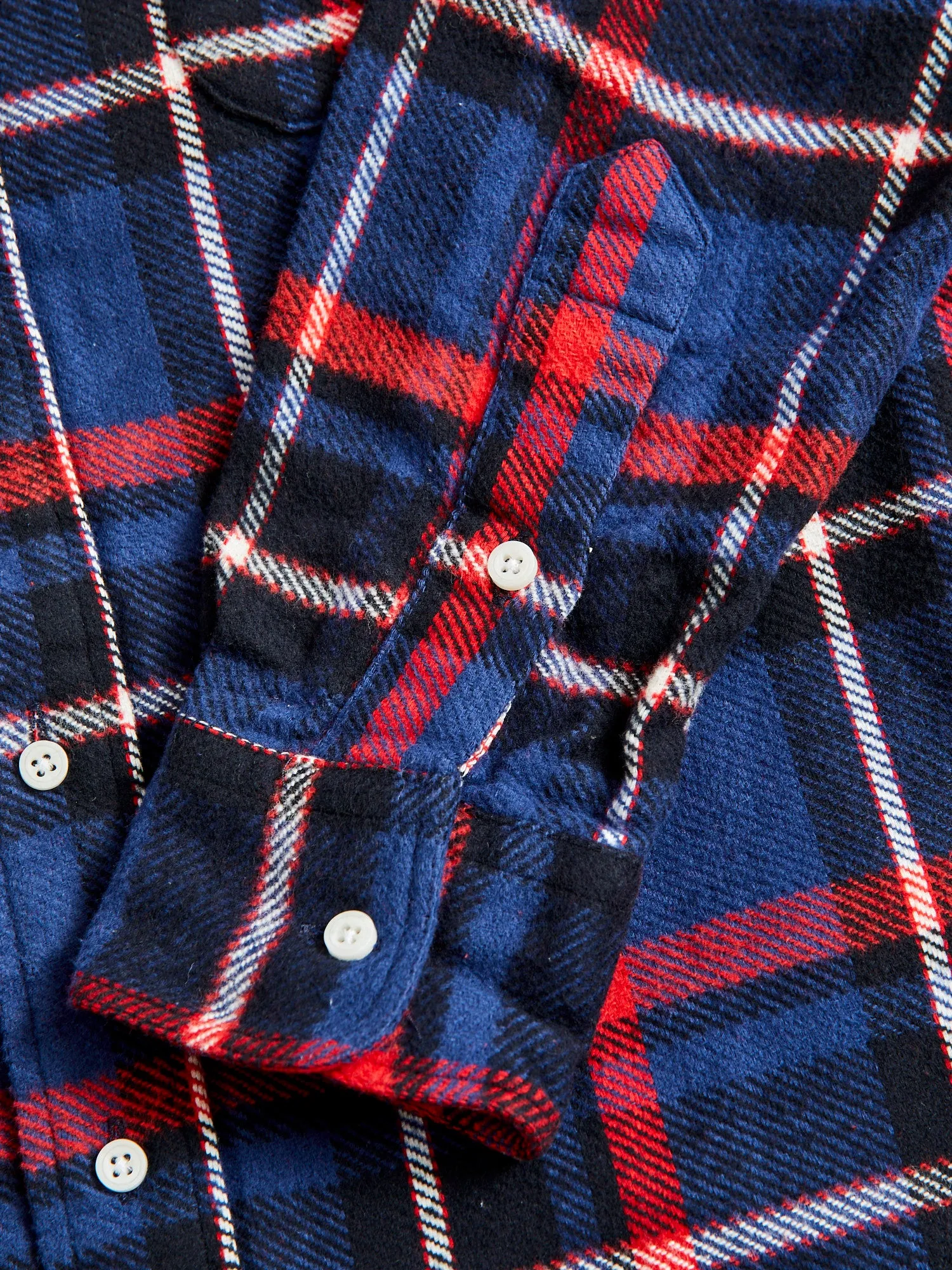 Brushed Triple-Yarn Flannel in Dark Navy
