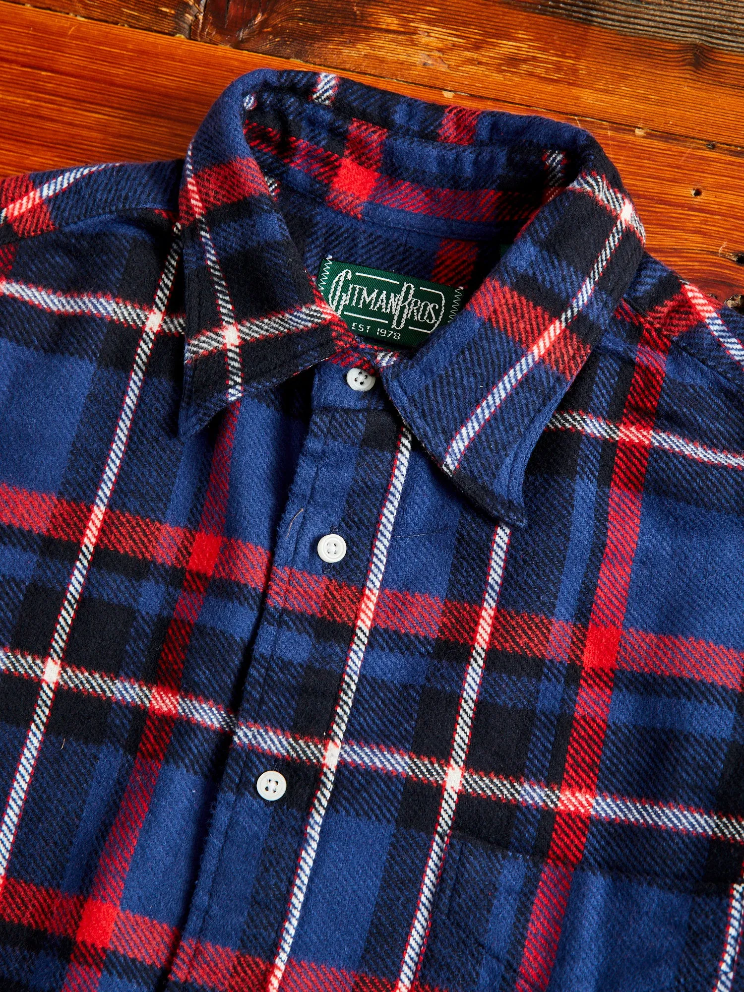 Brushed Triple-Yarn Flannel in Dark Navy