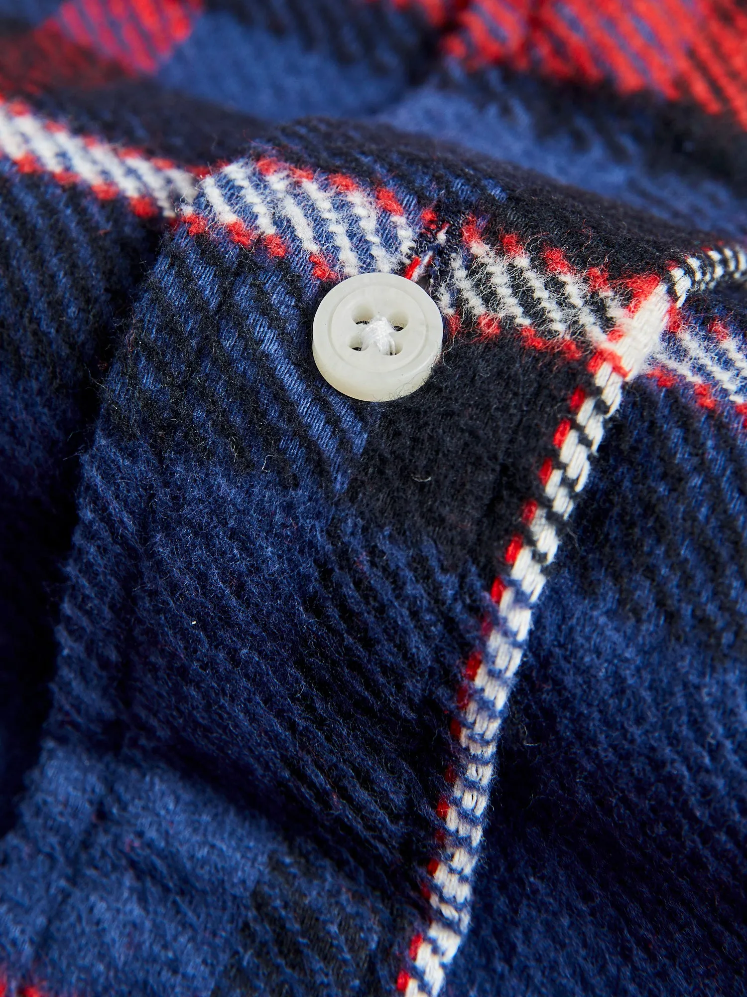 Brushed Triple-Yarn Flannel in Dark Navy
