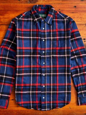 Brushed Triple-Yarn Flannel in Dark Navy
